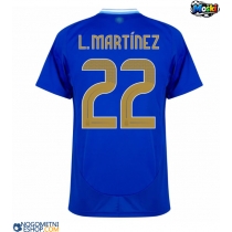 Moški Nogometni dresi Argentina Lautaro Martinez #22 Gostujoči Copa America 2024 Kratek Rokav